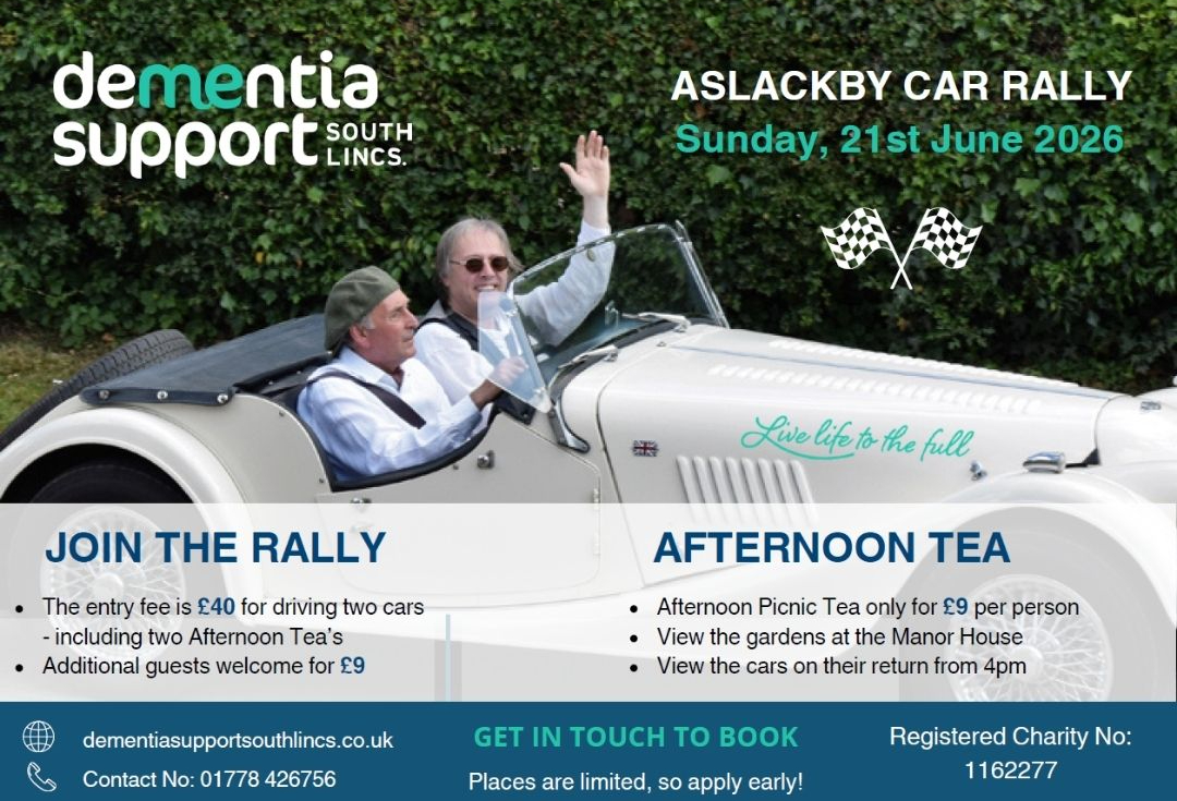 Driving Away Dementia - 2026 Car rally in Aslackby in support of Dementia Support South Lincs